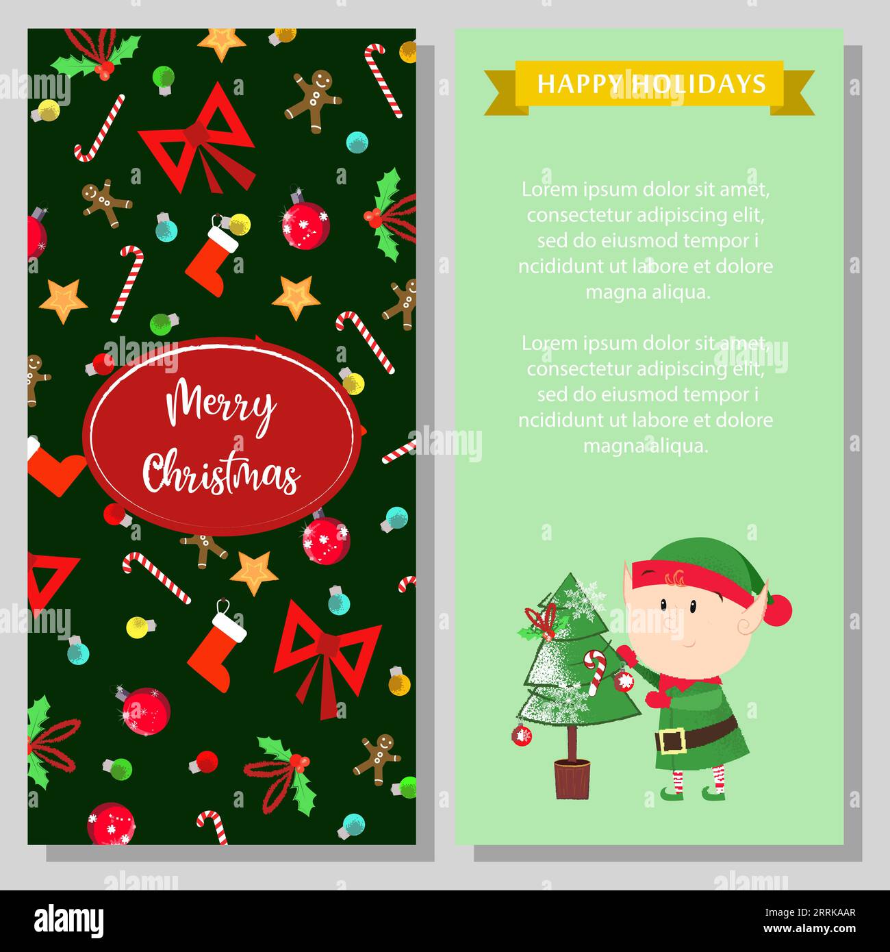 Happy Holidays booklet design Stock Vector Image &amp; Art - Alamy