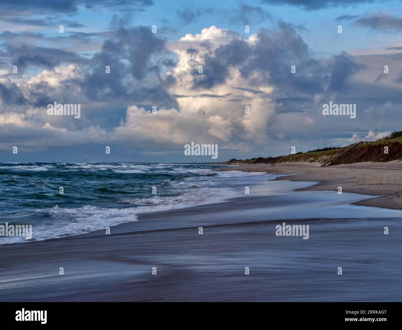 Beach walk on Curonian Spit in Baltic States, Lithuania, Stock Photo