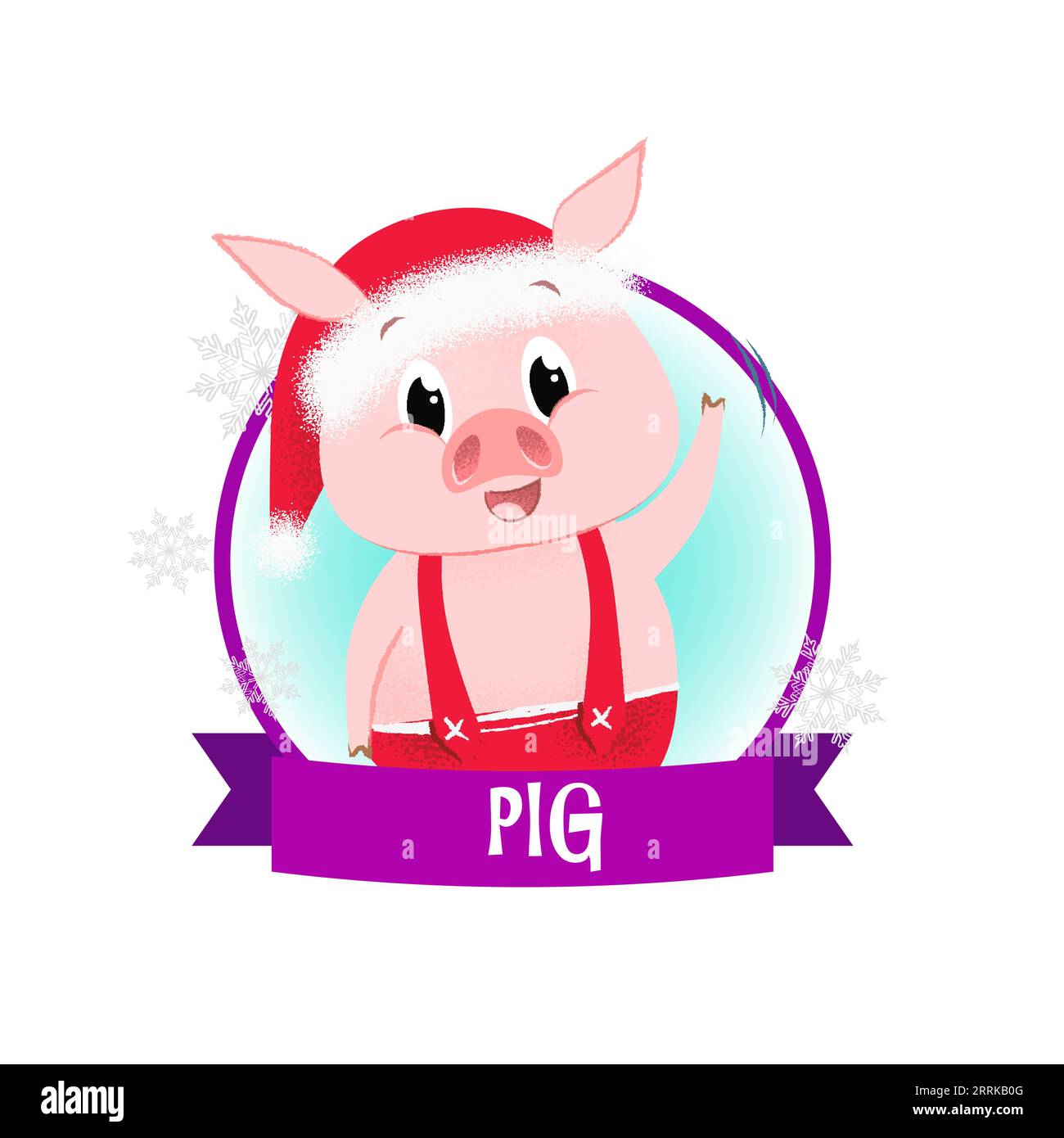 Christmas poster design with funny piglet Stock Vector Image &amp; Art - Alamy