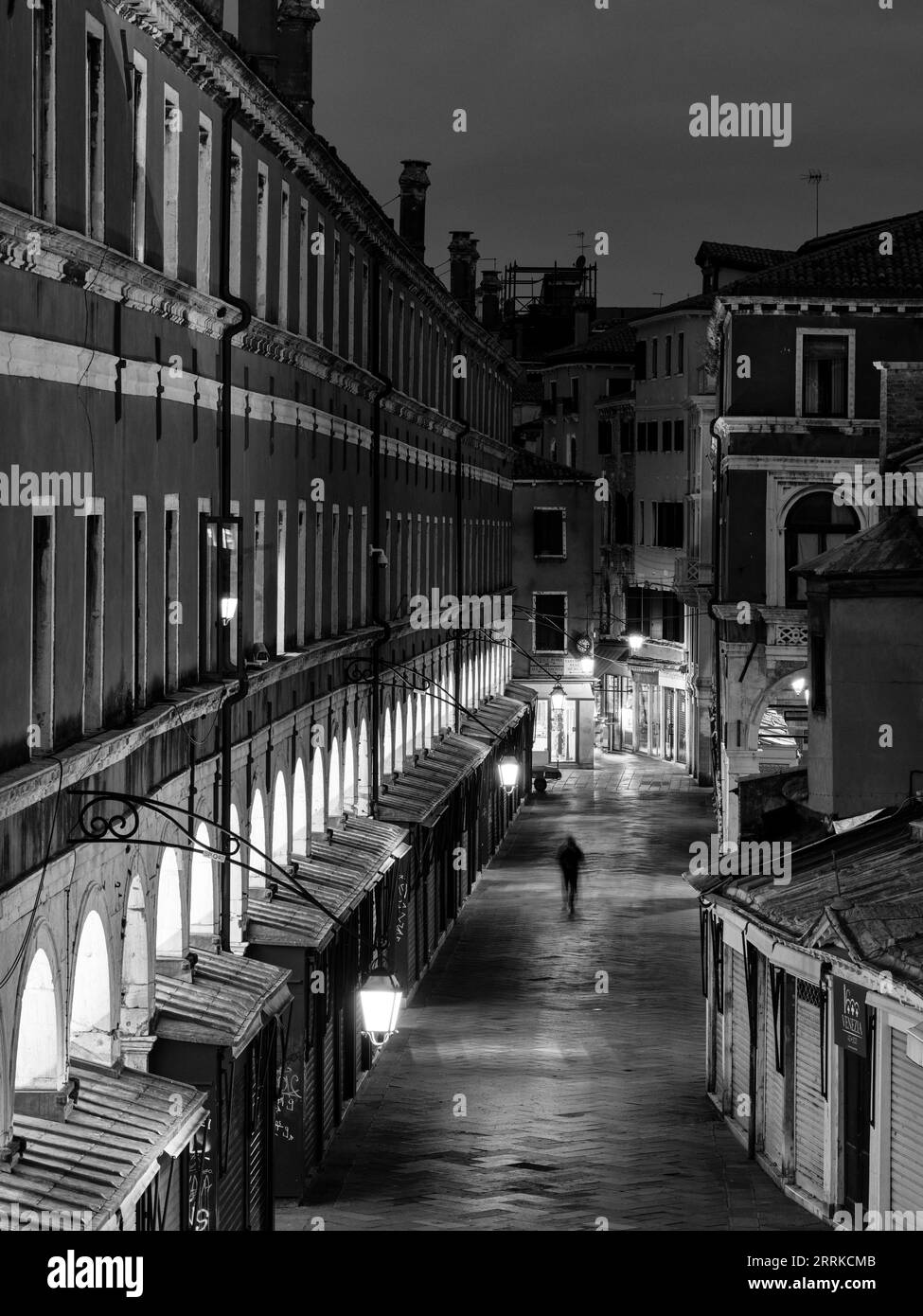 Alley at the Rialto Bridge in Venice, Stock Photo