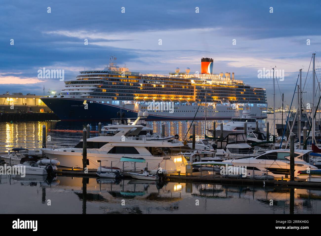 Seattle September 7, 2023; Dawn arrival of Carnival Luminosa cruise