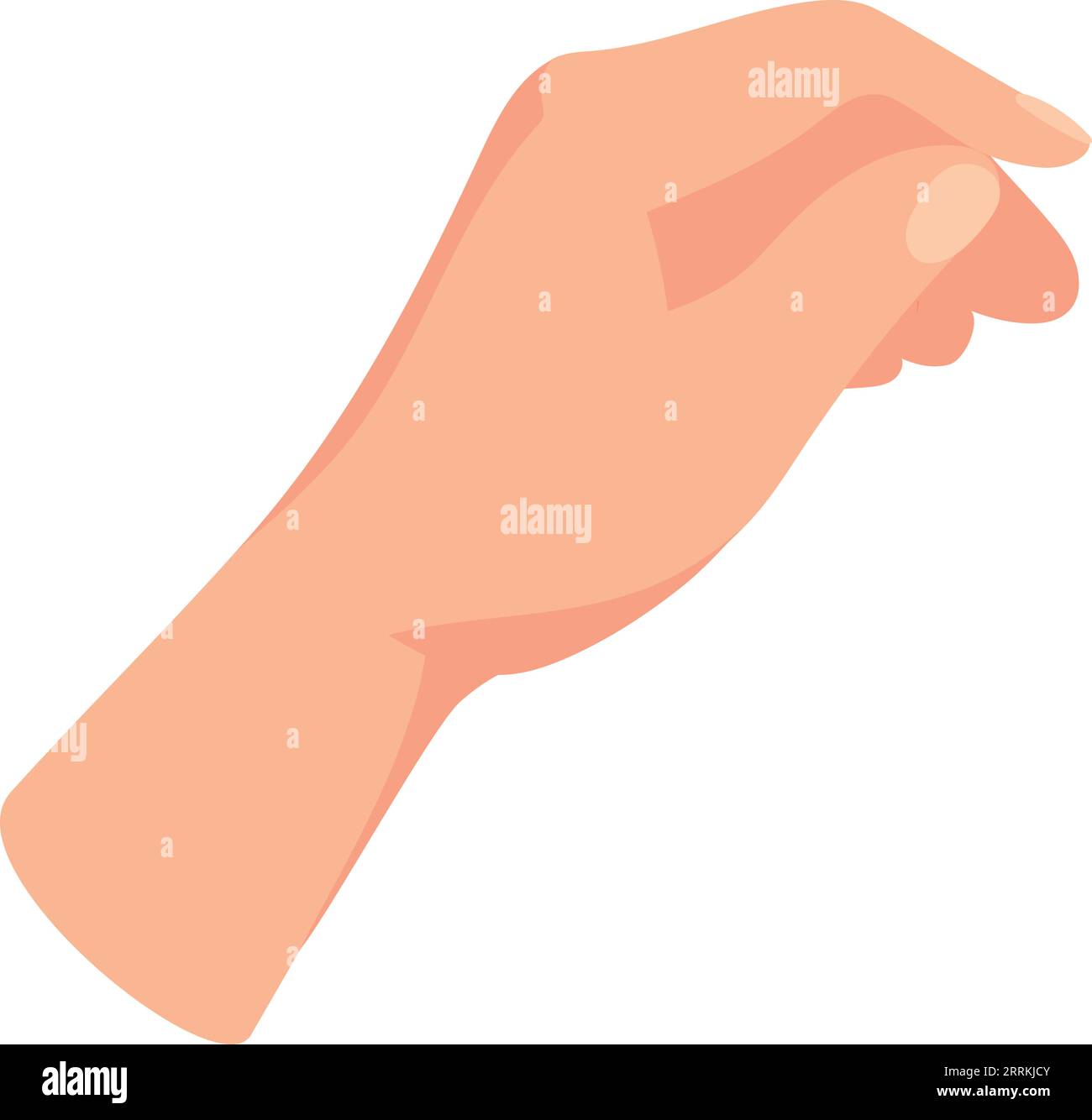 Human hand cartoon icon. Holding something gesture isolated on white ...