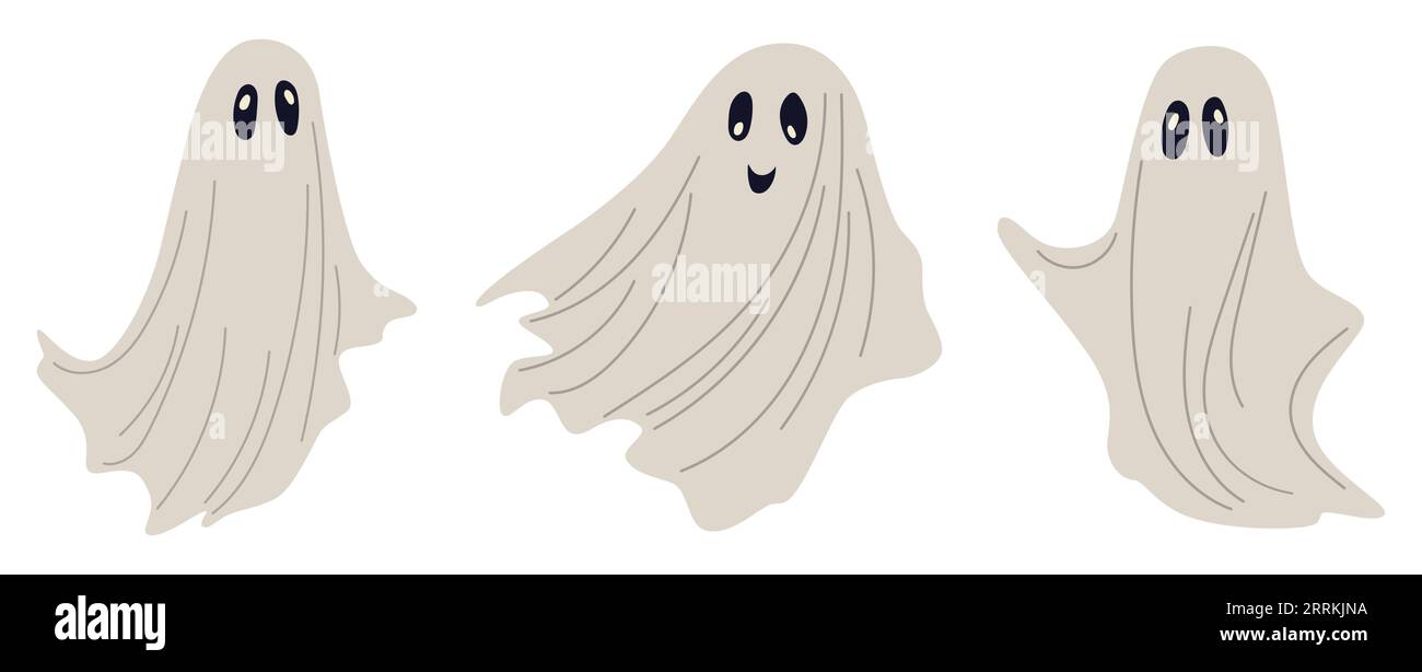 Flat set of ghost costume for Halloween Stock Vector Image & Art - Alamy