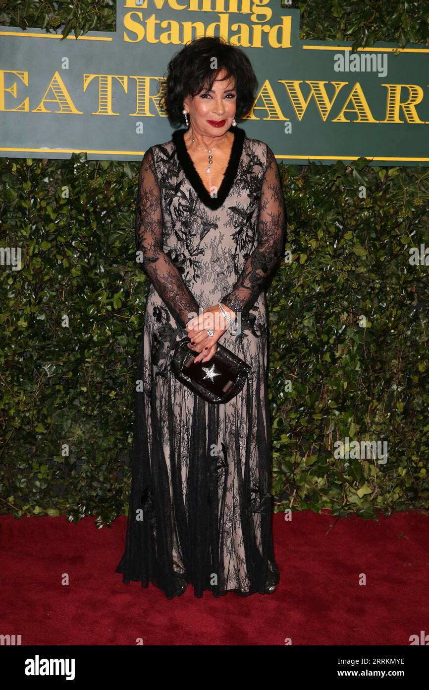 Dame Shirley Bassey attends the London Evening Standard Theatre Awards at Theatre Royal in London. Stock Photo