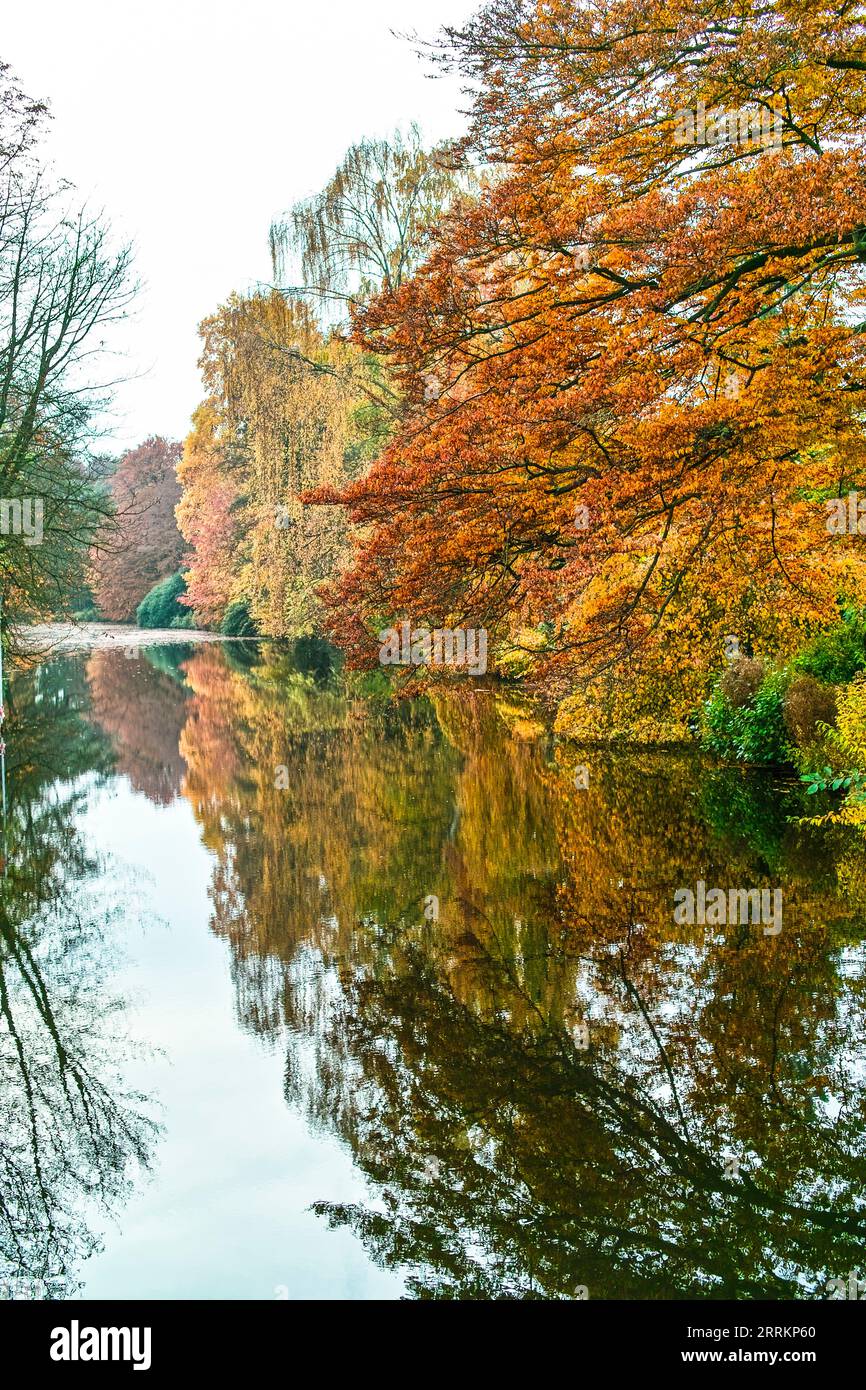 Autumn comes in many colors in Oldenburg's Schlossgarten, a park