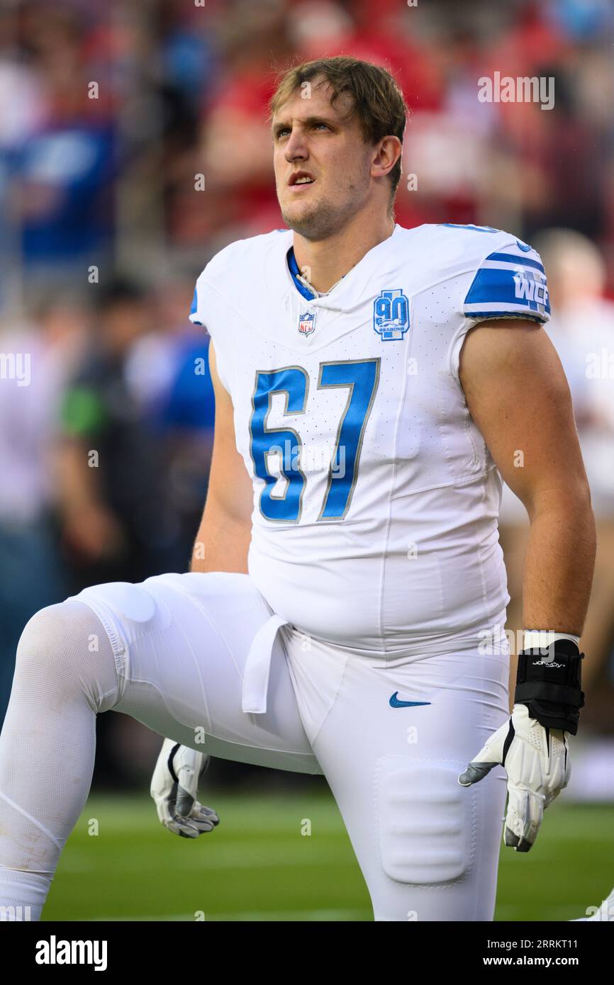 Detroit Lions offensive tackle Matt Nelson (67) blocks against the  Baltimore Ravens during an NFL football game, Sunday, Sept. 26, 2021, in  Detroit. (AP Photo/Rick Osentoski Stock Photo - Alamy