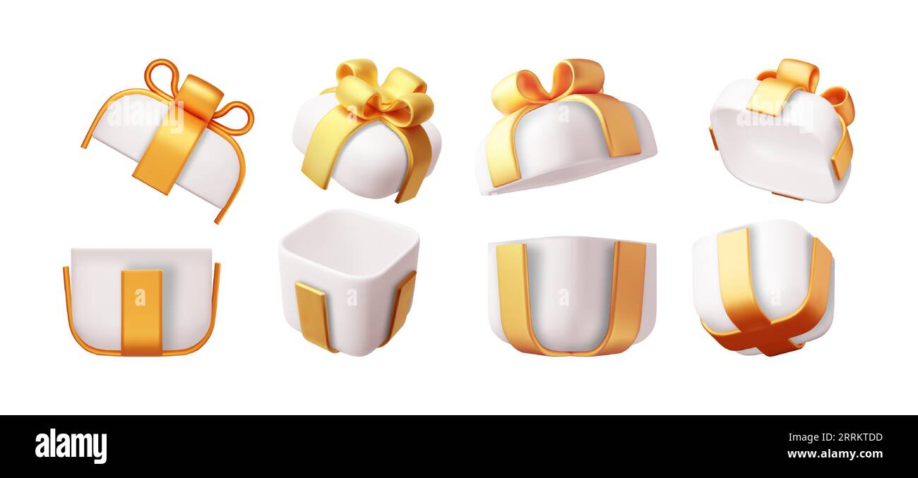 3D Gift Box Set Isolated Stock Vector Image & Art - Alamy