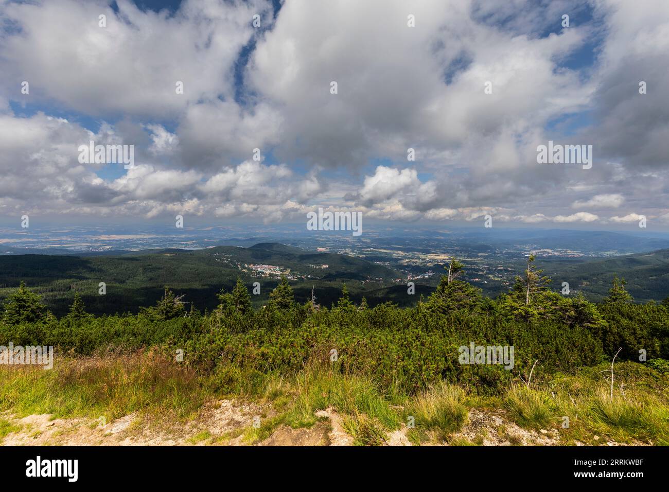 Europe, Poland, Lower Silesia, Giant Mountains, mountain trail near Sniezka Stock Photo