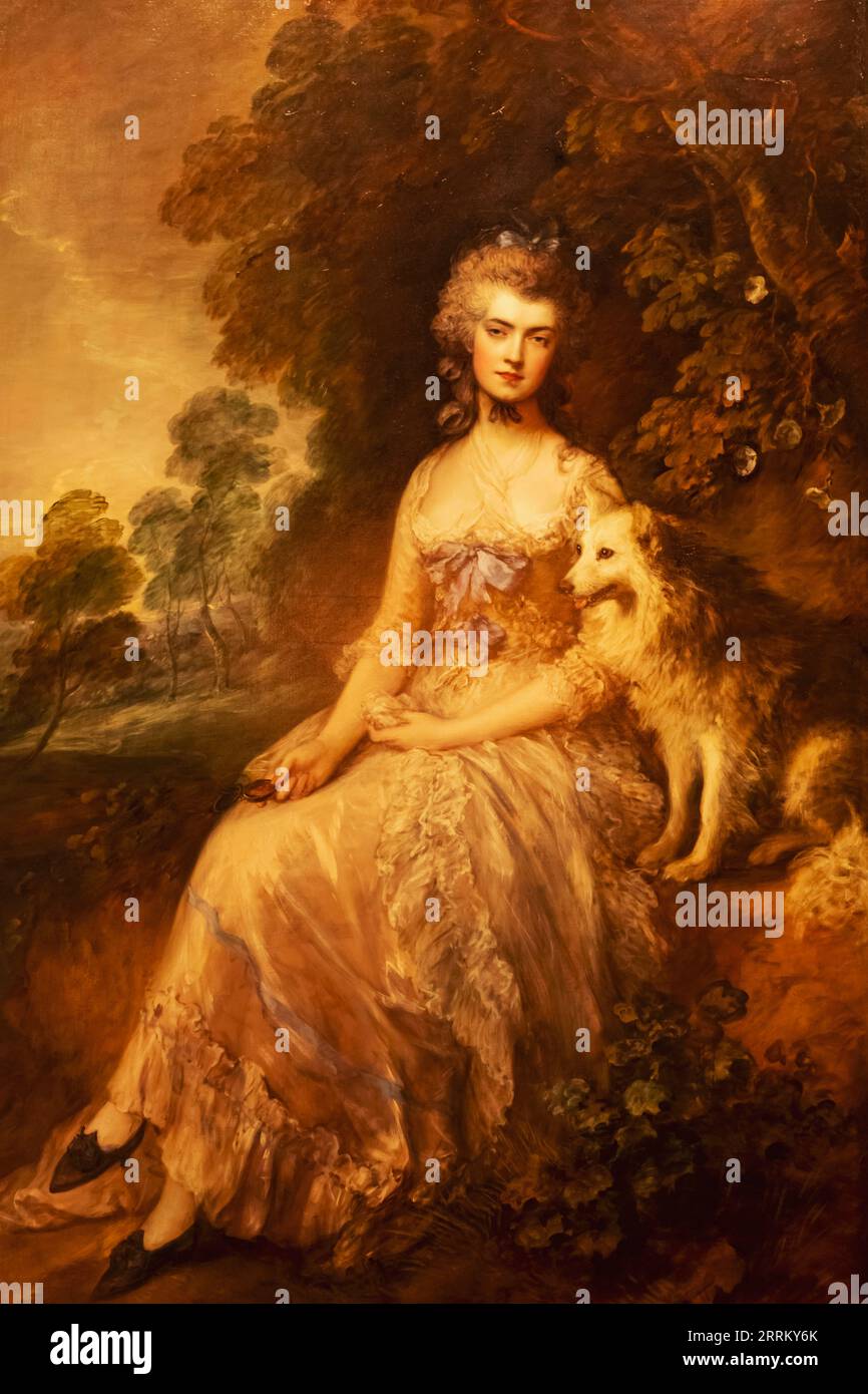 Painting of the actress writer mrs mary robinson by gainsborough hi-res ...