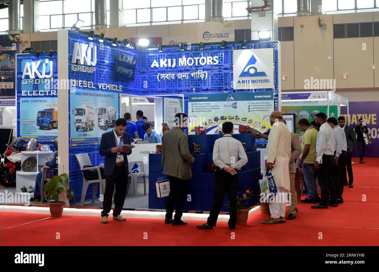 Dhaka. 8th Sep, 2023. People visit a booth during The Belt and Road