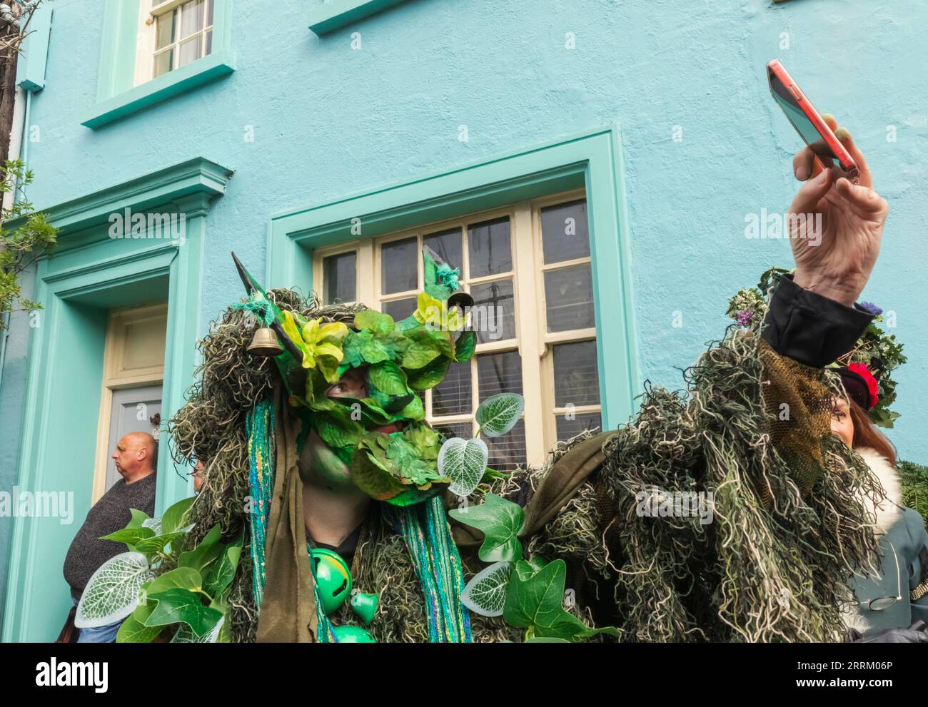 England, Sussex, East Sussex, Hastings, The Old Town, Participants in The Annual Jack in The Green Festival Stock Photo