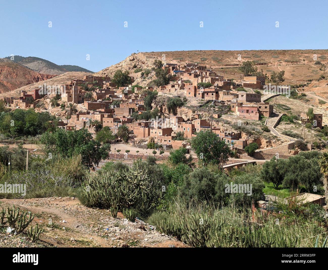 The small village Moulay Brahim in the northern Atlas mountains in Morocco Stock Photo