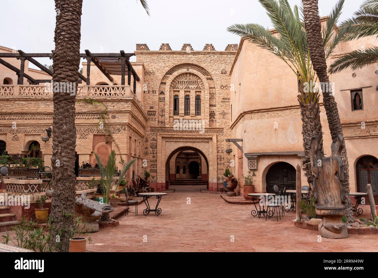 Scenic traditional houses of the rebuilt medina of Agadir, Morocco Stock Photo