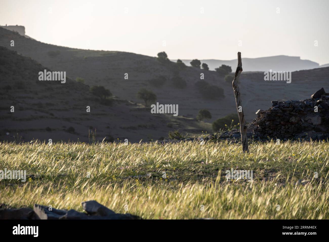 An ancient mill place for wheat, located in Tizourgane in the Anti-Atlas in Morocco Stock Photo