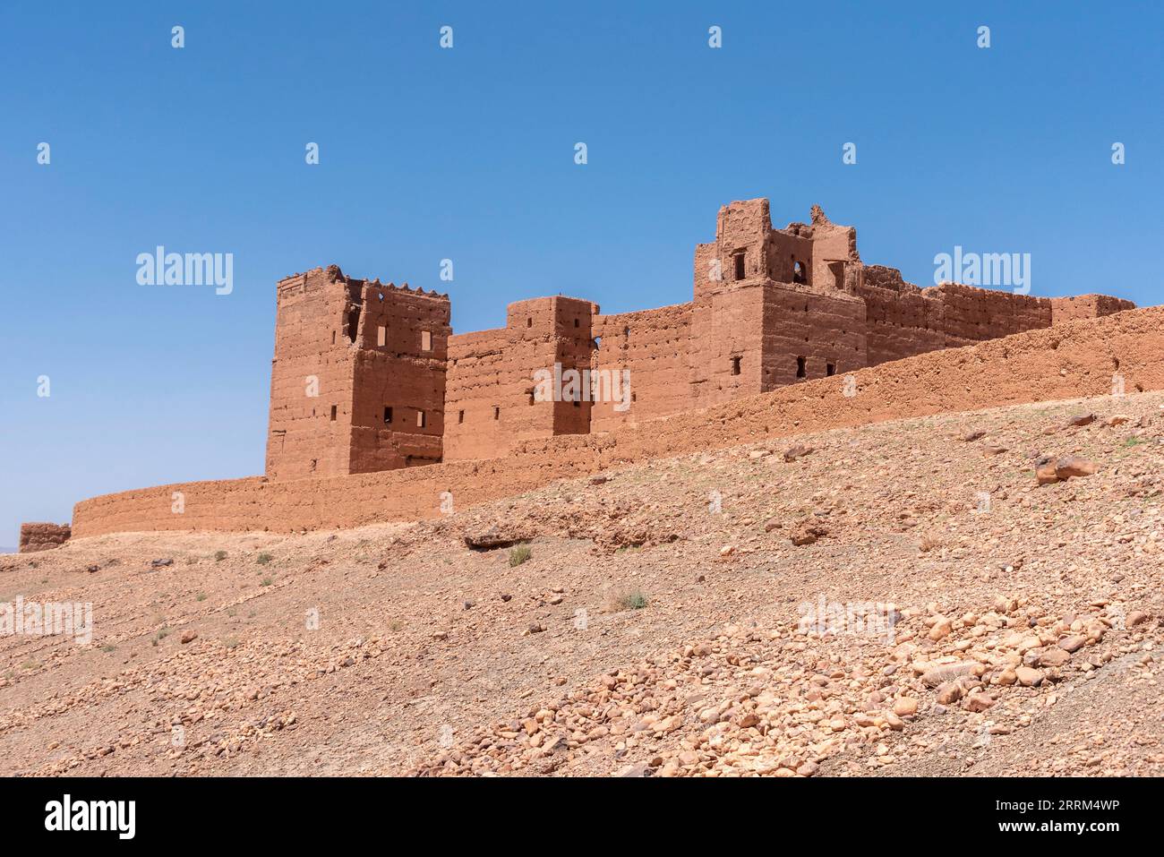 Beautiful mediaeval castle in Tamenougalt in the Draa valley in Morocco Stock Photo
