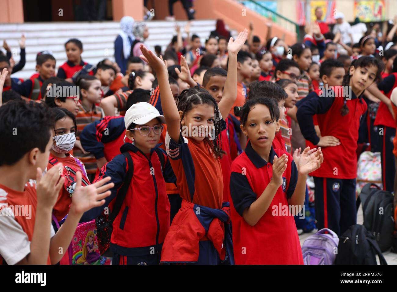 221002 CAIRO, Oct. 2, 2022 Students are pictured at a public