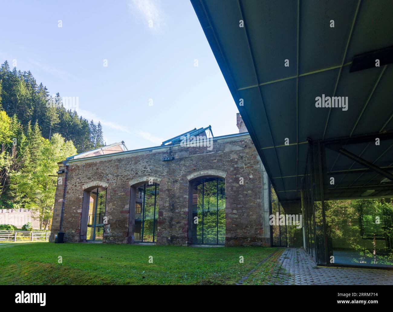 Hüttenberg, open air museum blast furnaces in hamlet Heft in Central Carinthia, Carinthia, Austria Stock Photo