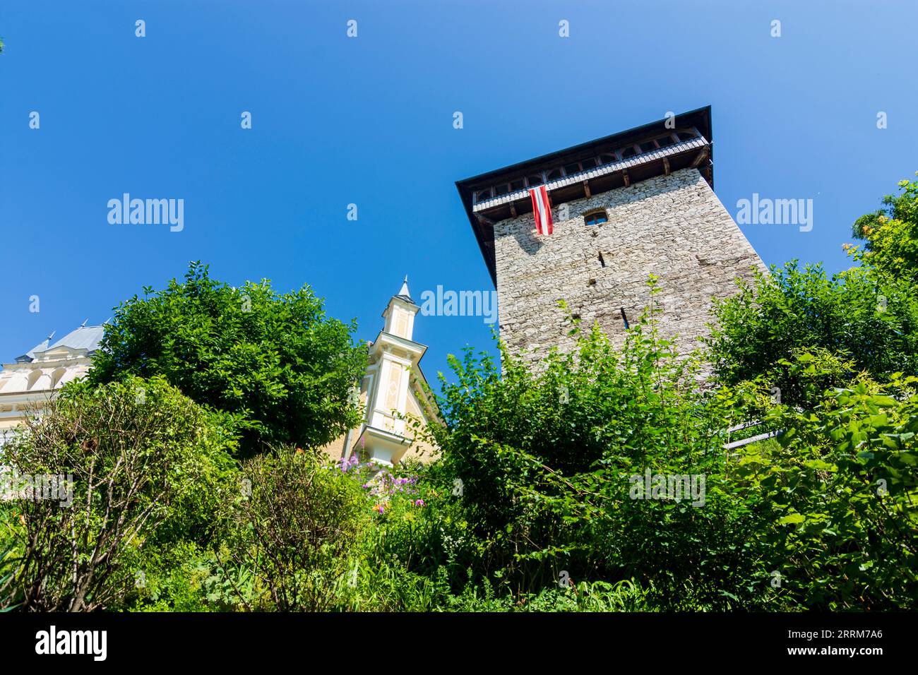 Althofen, house Annahof, tower Annaturm in Central Carinthia, Carinthia, Austria Stock Photo
