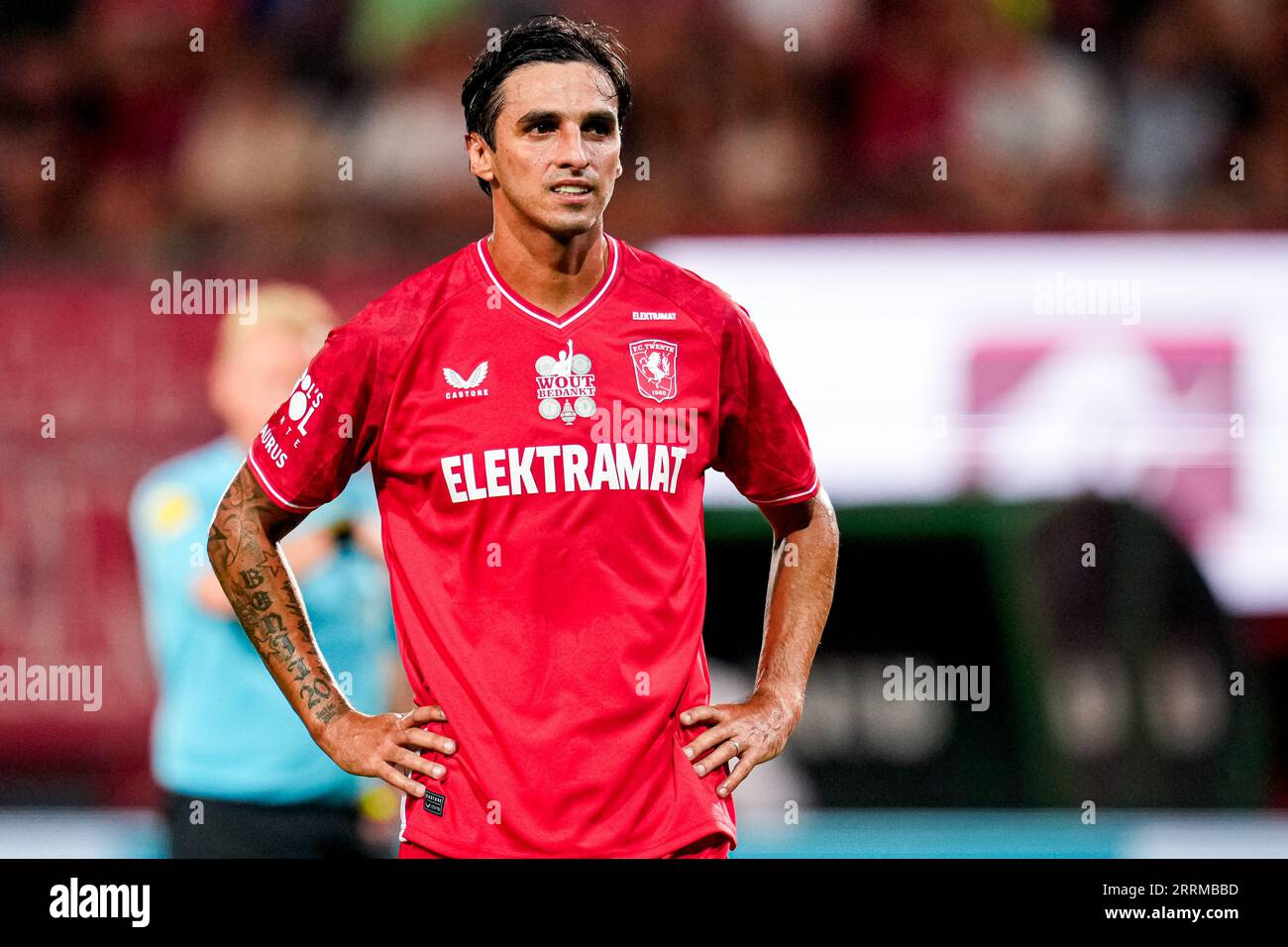 Enschede, Netherlands. 08th Sep, 2023. ENSCHEDE, NETHERLANDS - SEPTEMBER 8: Bryan Ruiz of FC Twente 2010 & 2011 looks on during the Farewell match of Wout Brama between FC Twente 2010 & 2011 and Wouts All Stars at De Grolsch Veste on September 8, 2023 in Enschede, Netherlands. (Photo by Patrick Goosen/Orange Pictures) Credit: Orange Pics BV/Alamy Live News Stock Photo