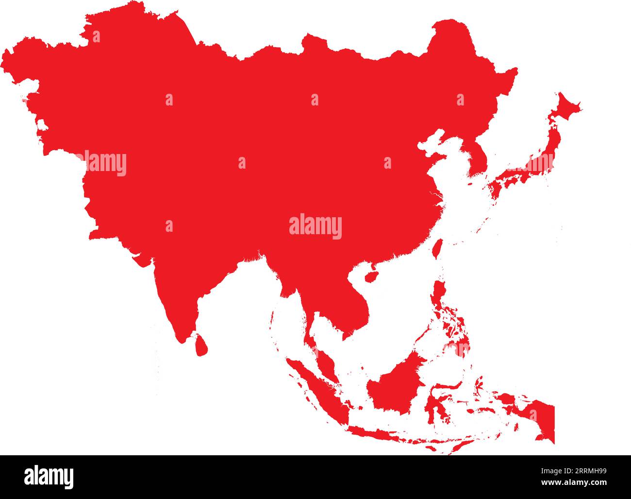 RED CMYK color map of ASIA Stock Vector Image & Art Alamy