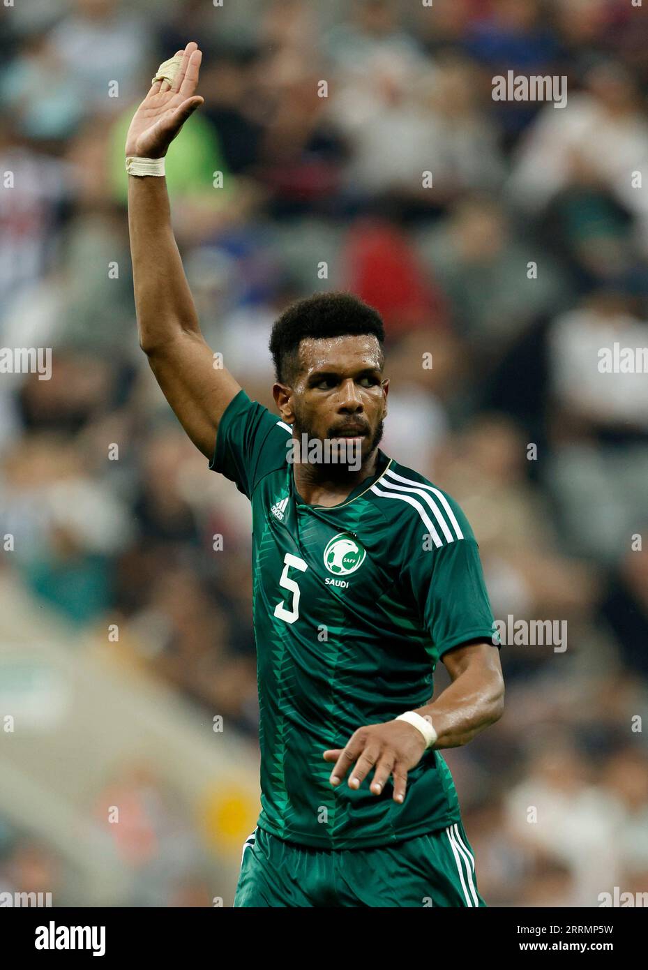 Saudi Arabia's Ali AlBulaihi during the international friendly match