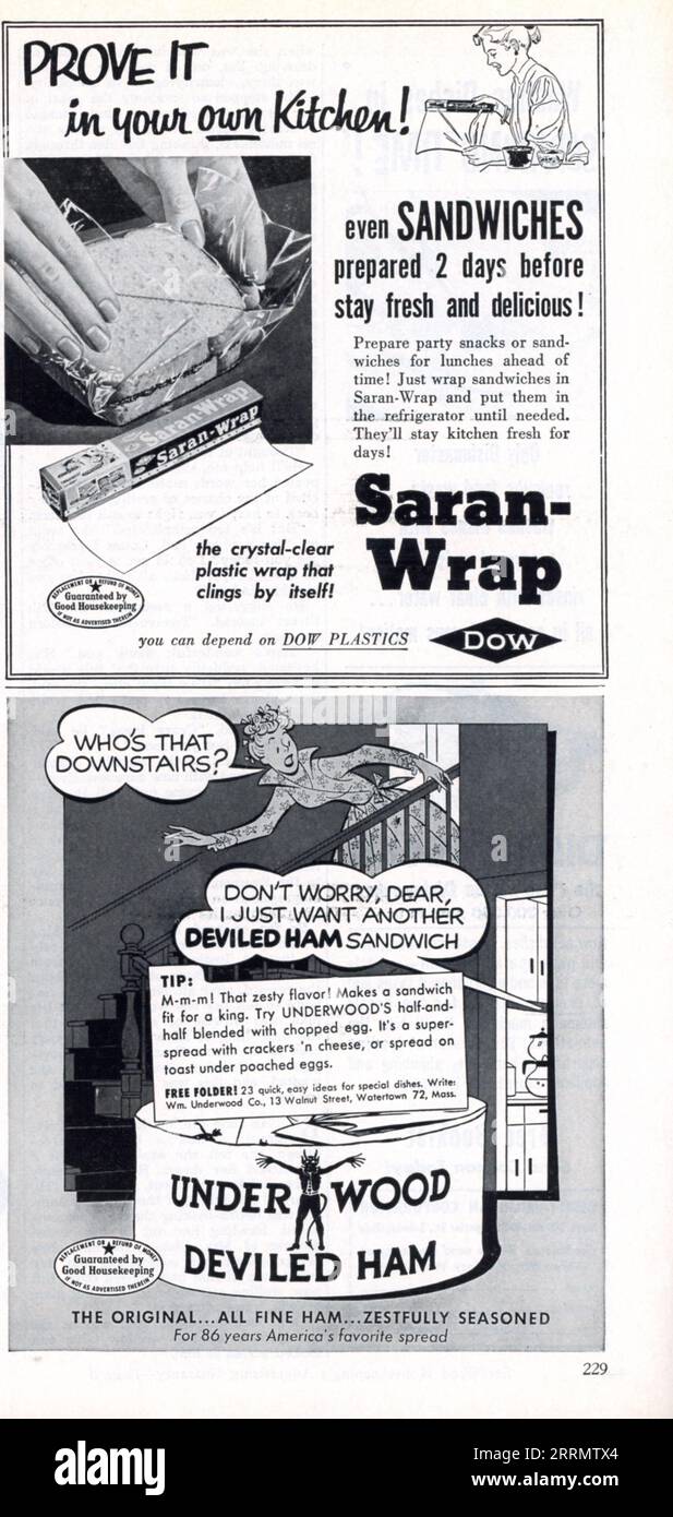 https://c8.alamy.com/comp/2RRMTX4/vintage-good-housekeeping-october-1953-issue-advert-usa-2RRMTX4.jpg