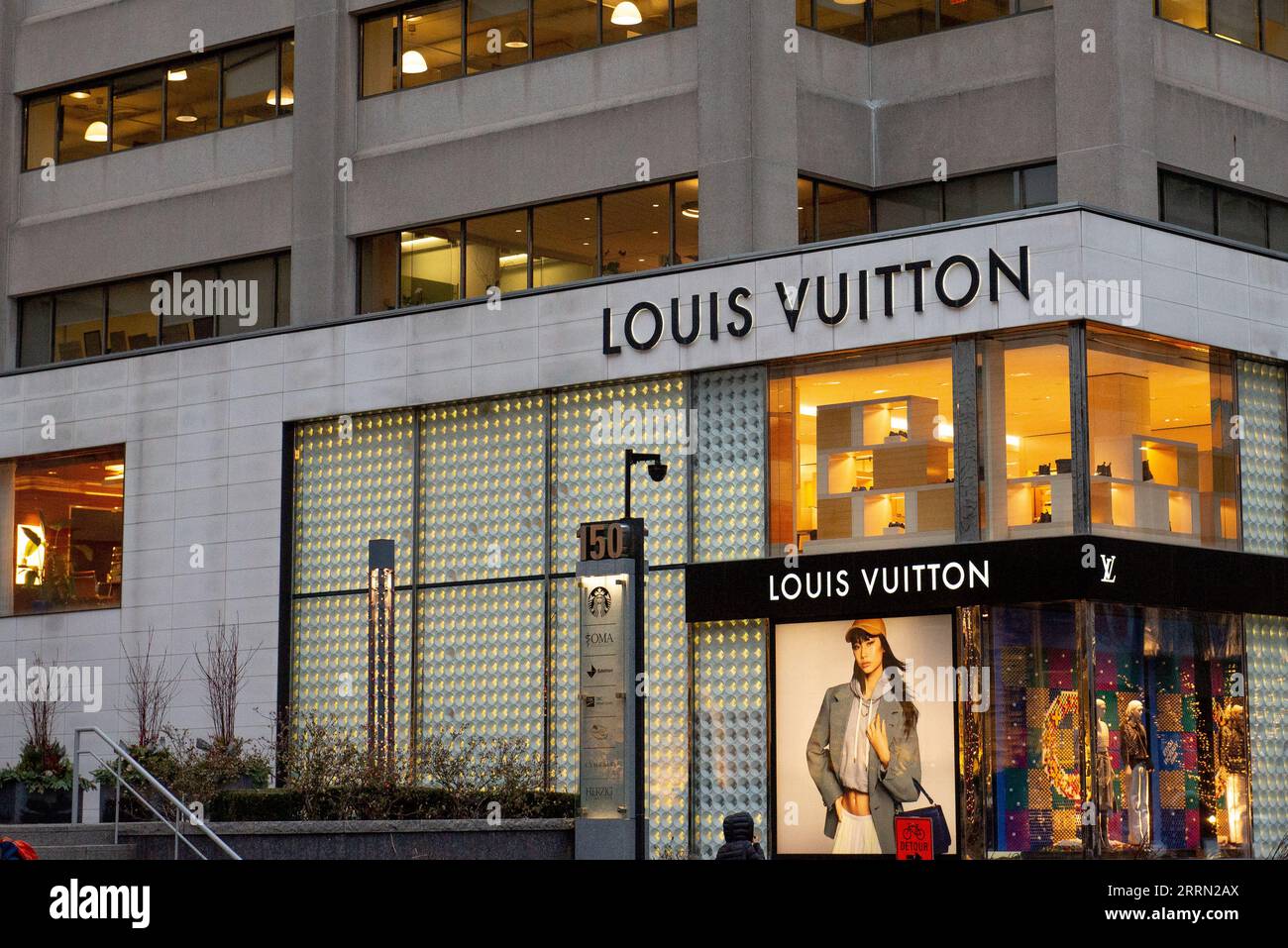 Louis Vuitton shop window decorated with colourful balloons, gold bunny,  high-end purses, at Yorkdale Shopping Centre, Toronto, Ontario, Canada  Stock Photo - Alamy