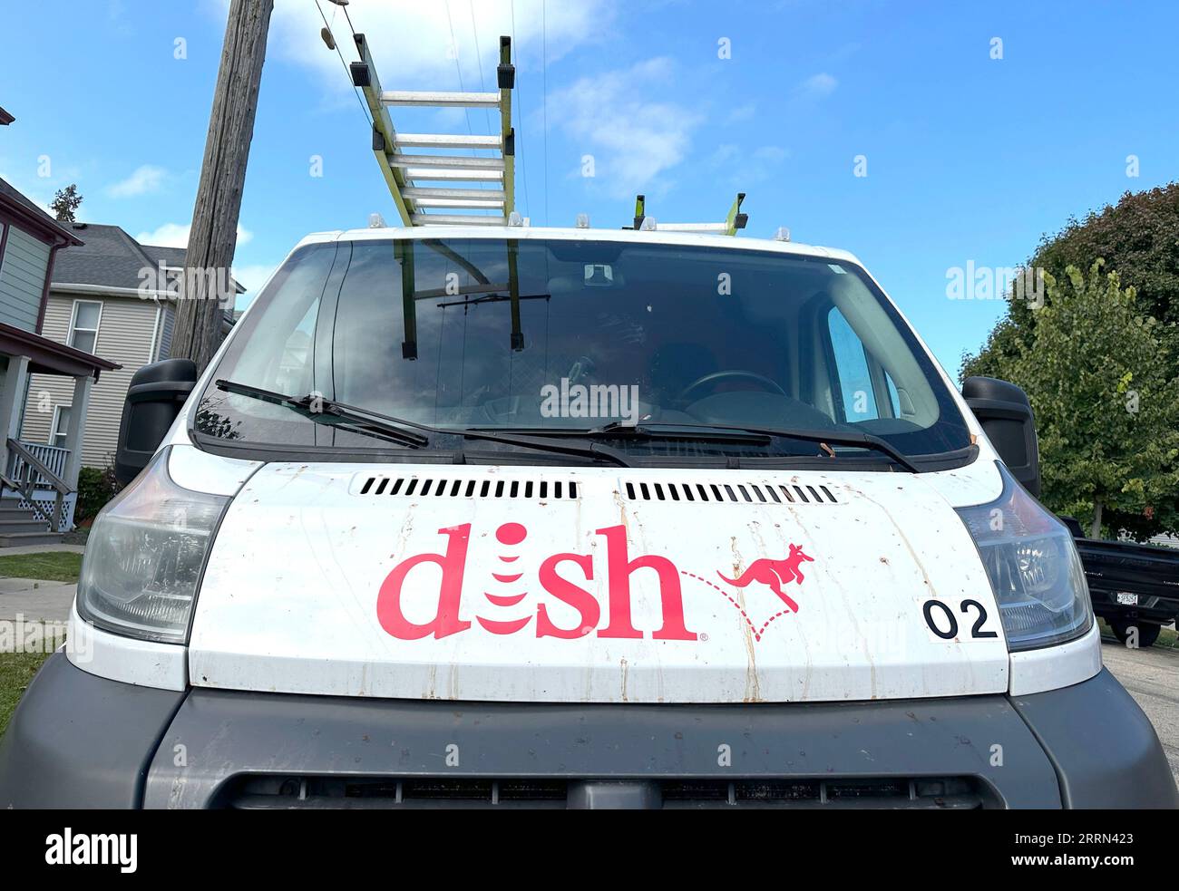 Racine, Wisconsin, USA. 8th Sep, 2023. A Dish Network service truck is
