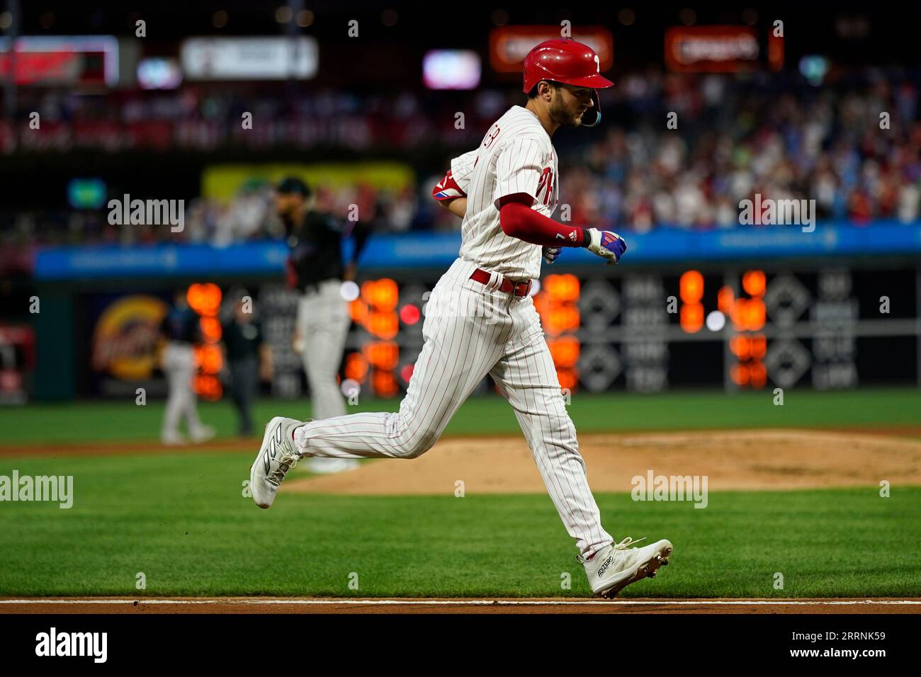 Philadelphia Phillies' Trea Turner plays during a baseball game, Wednesday,  May 10, 2023, in Philadelphia. (AP Photo/Matt Slocum Stock Photo - Alamy