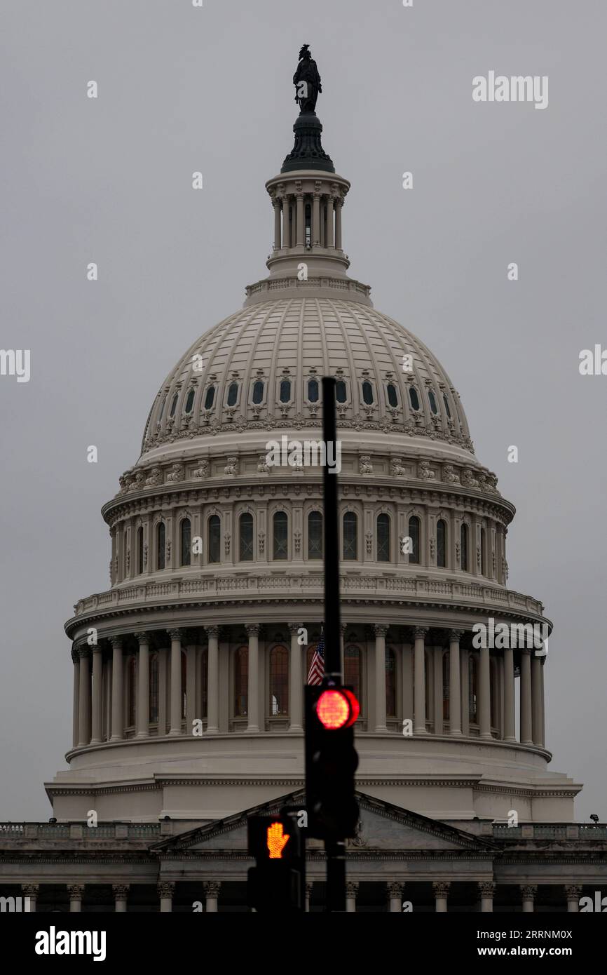 230119 -- WASHINGTON, Jan. 19, 2023 -- Photo taken on Jan. 19, 2023 shows the U.S. Capitol building in Washington, D.C., the United States. The United States hit its debt limit on Thursday, prompting the Treasury Department to take extraordinary measures to continue financing the federal government. Photo by /Xinhua U.S.-WASHINGTON, D.C.-DEBT CEILING TingxShen PUBLICATIONxNOTxINxCHN Stock Photo