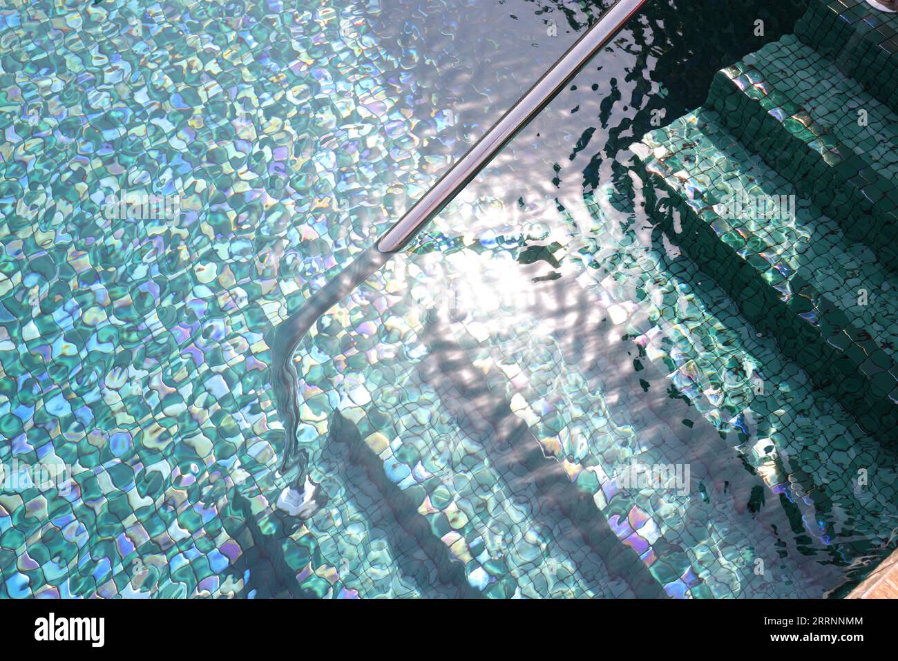 Swimming pool steps rail hi-res stock photography and images - Alamy