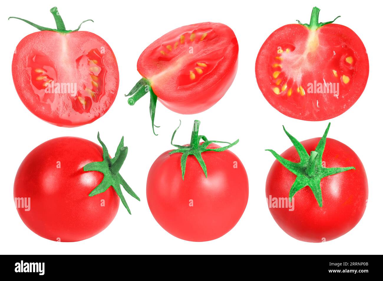 Set of fresh ripe cherry tomatoes isolated on white Stock Photo - Alamy