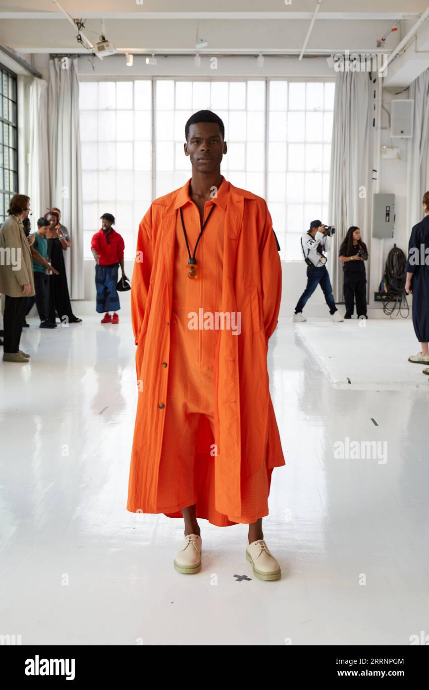 New York, New York, USA. 8th Sep, 2023. A. Potts shows his Spring