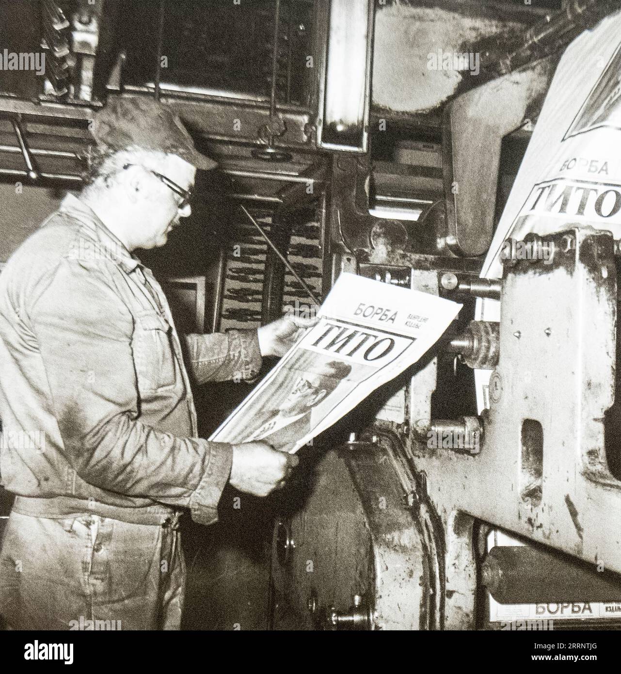 Josip Broz Tito death in Yugoslavian newspapers Stock Photo