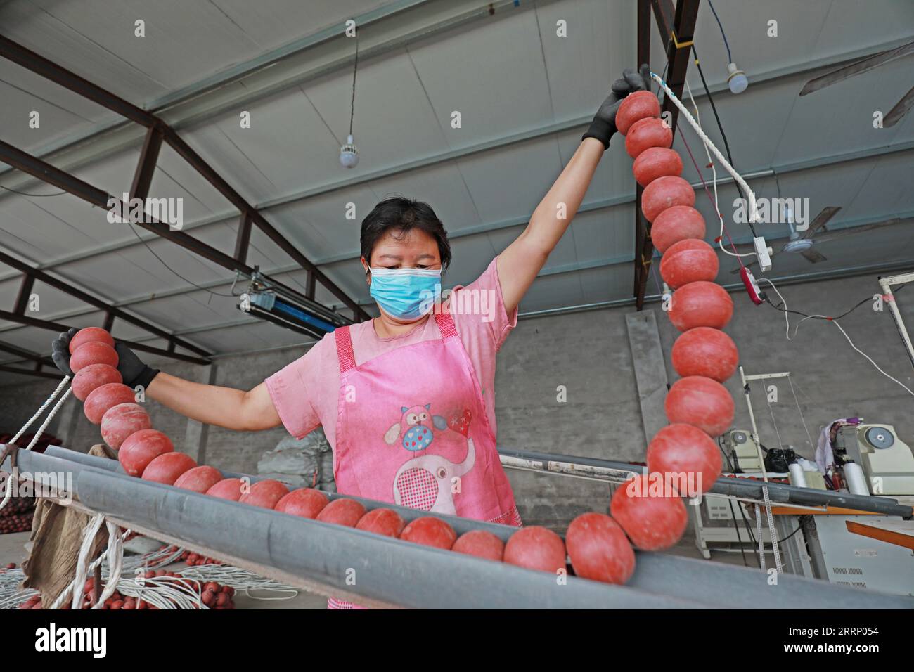 LUANNAN COUNTY, Hebei Province, China August 20, 2020 workers use
