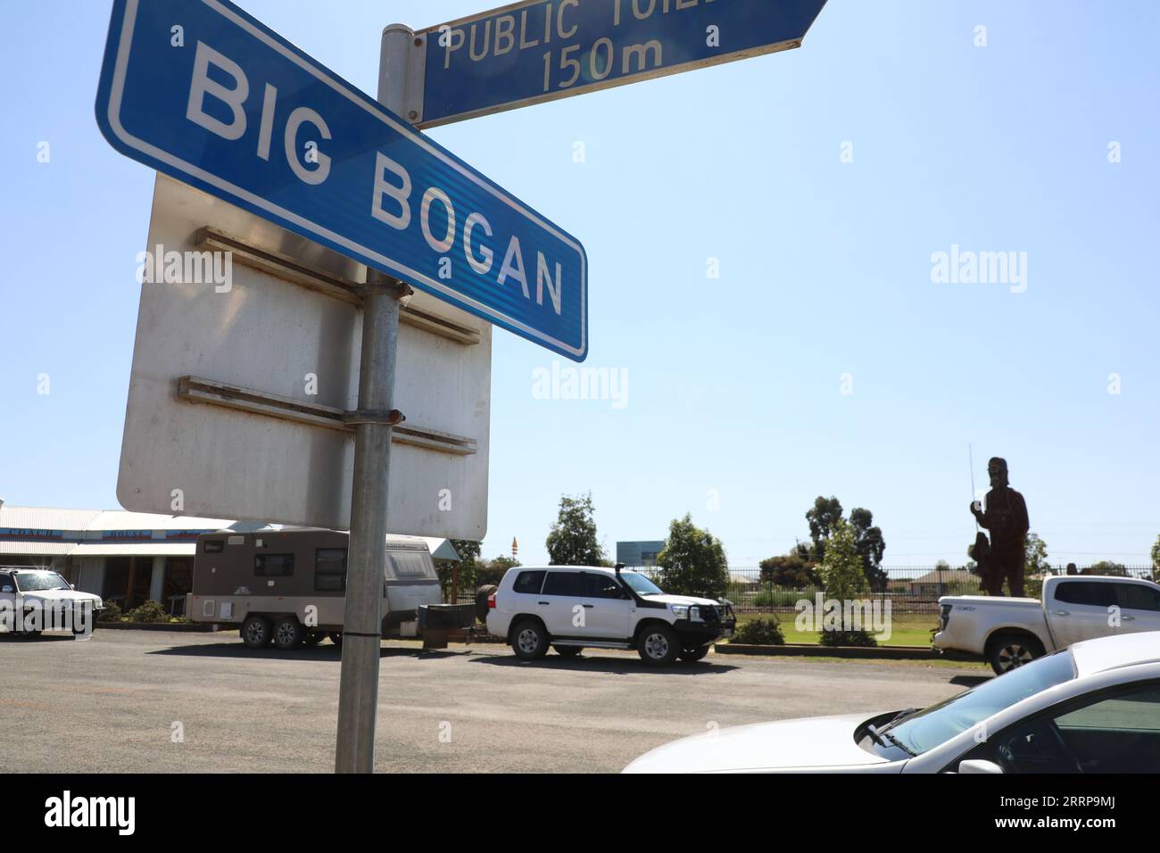 The Big Bogan statue at 70 Pangee Street in Nyngan, New South Wales