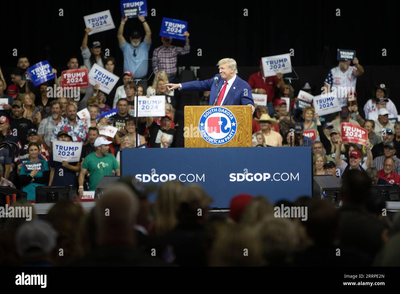 Former President Donald Trump speaks at the South Dakota Republican ...
