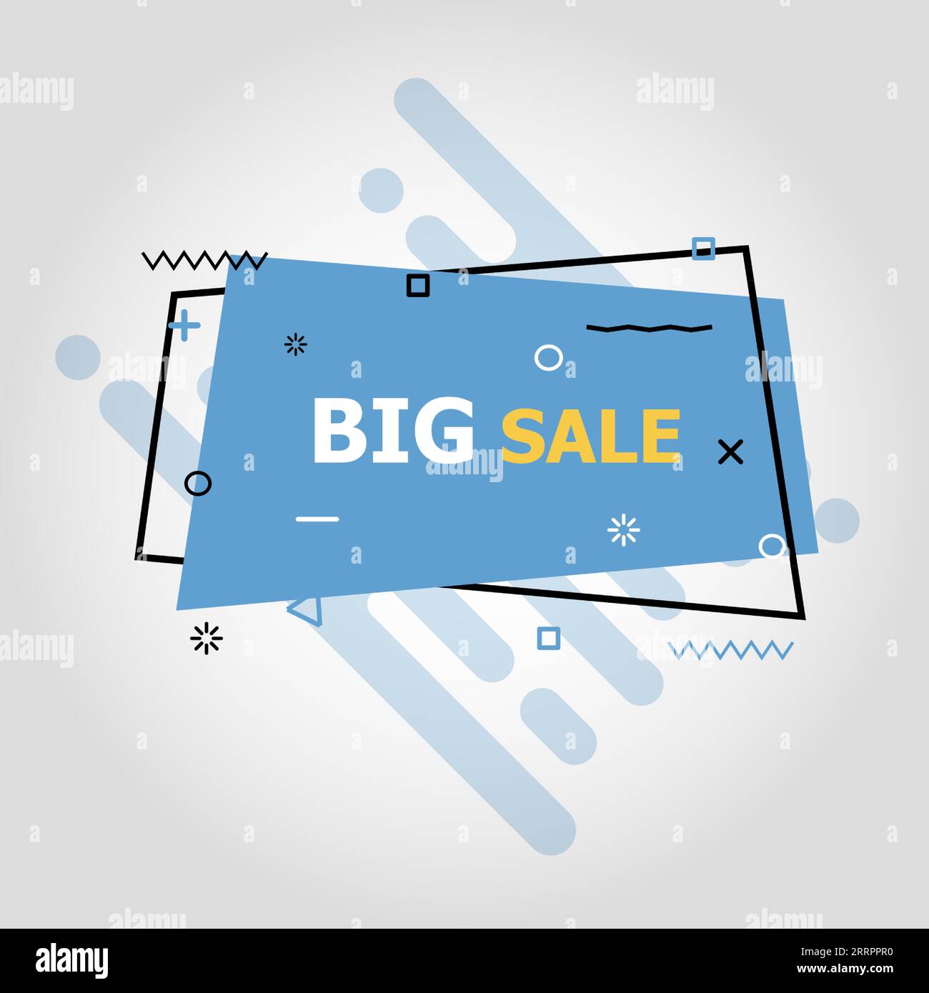 Blue and yellow flat speech bubble shaped banners, stock vector Stock Vector