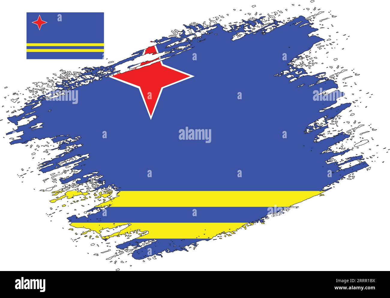 Brush Design Aruba Flag Vector Stock Vector Image & Art - Alamy