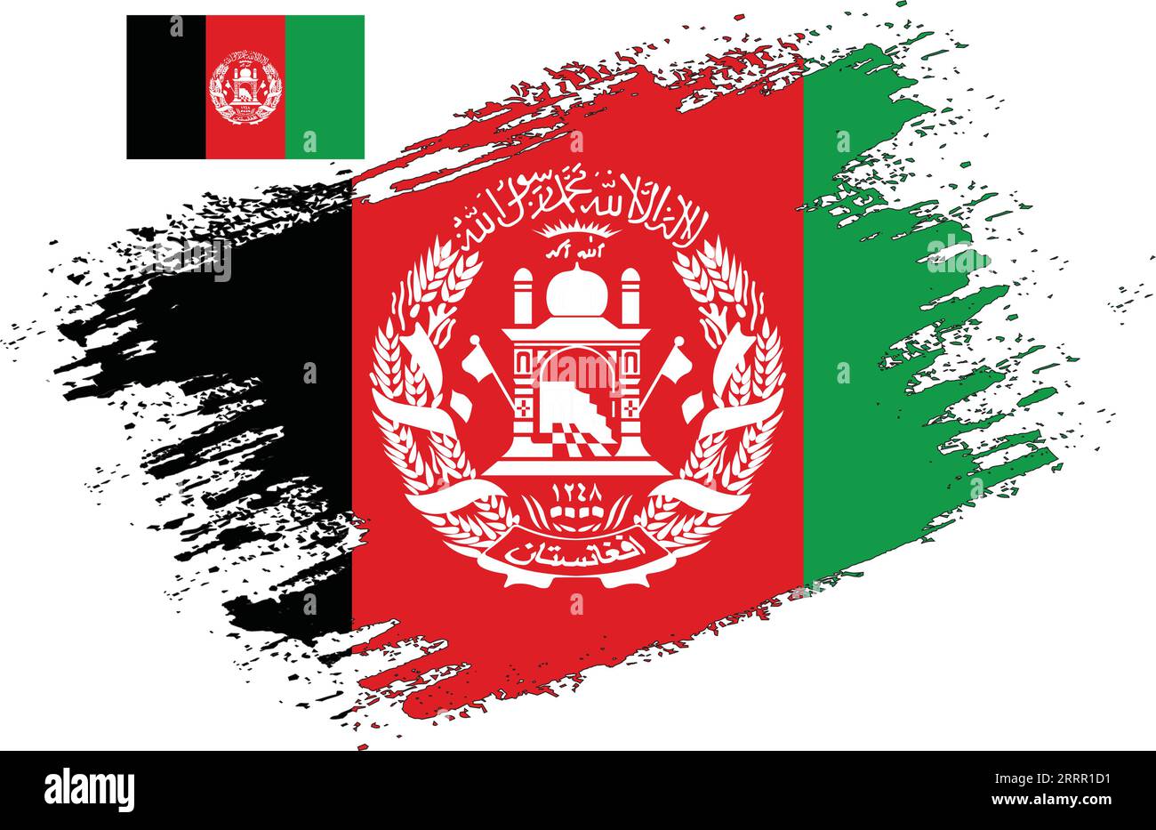 Brush Design Afghanistan Flag Vector Stock Vector