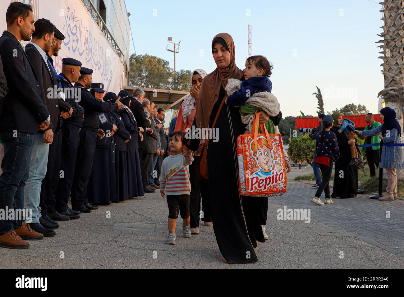 230428 -- GAZA, April 28, 2023 -- Palestinians evacuated from Sudan ...