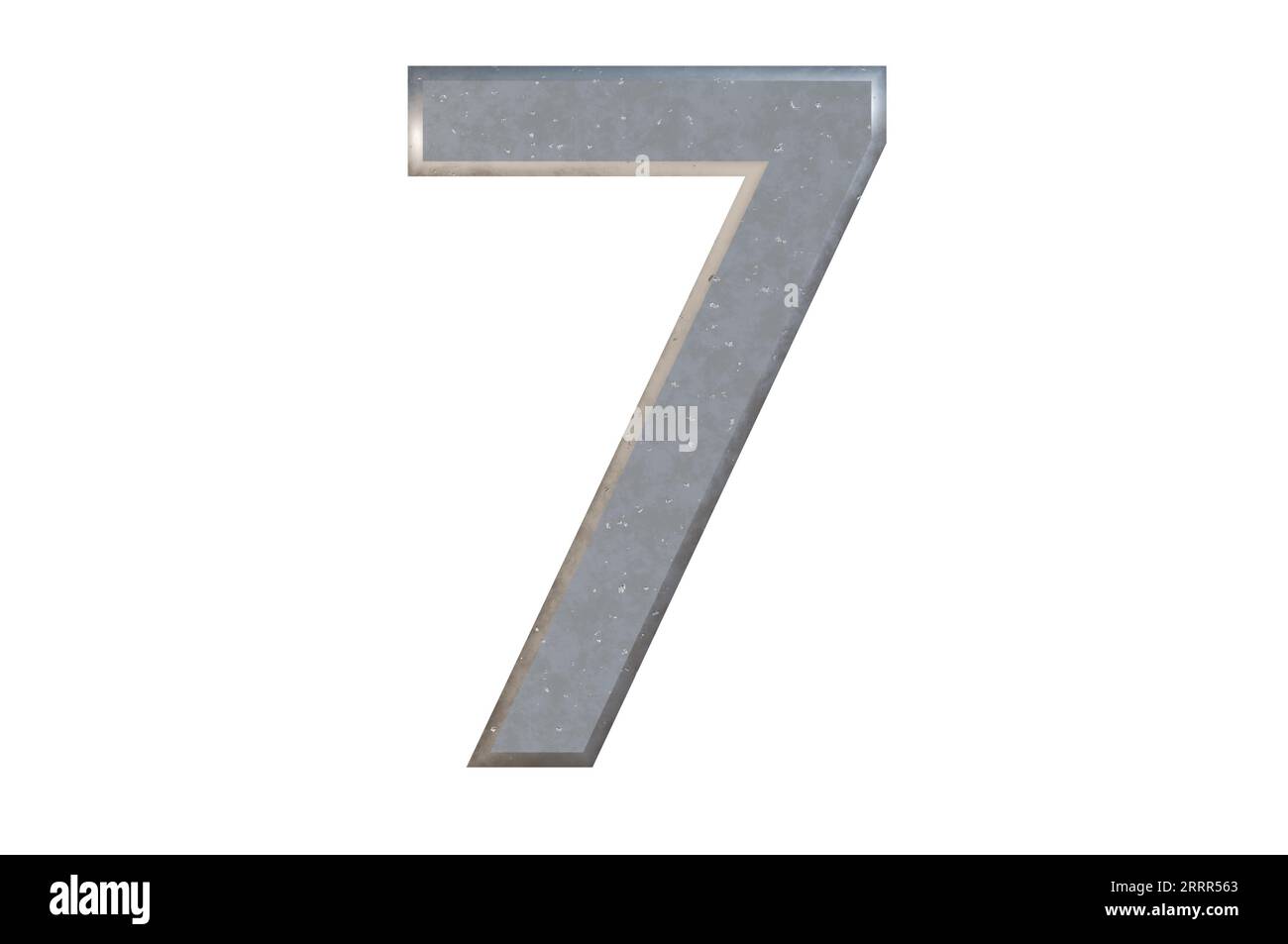 Number 7 metal style . Art design. Flat web icons template. Abstract ...