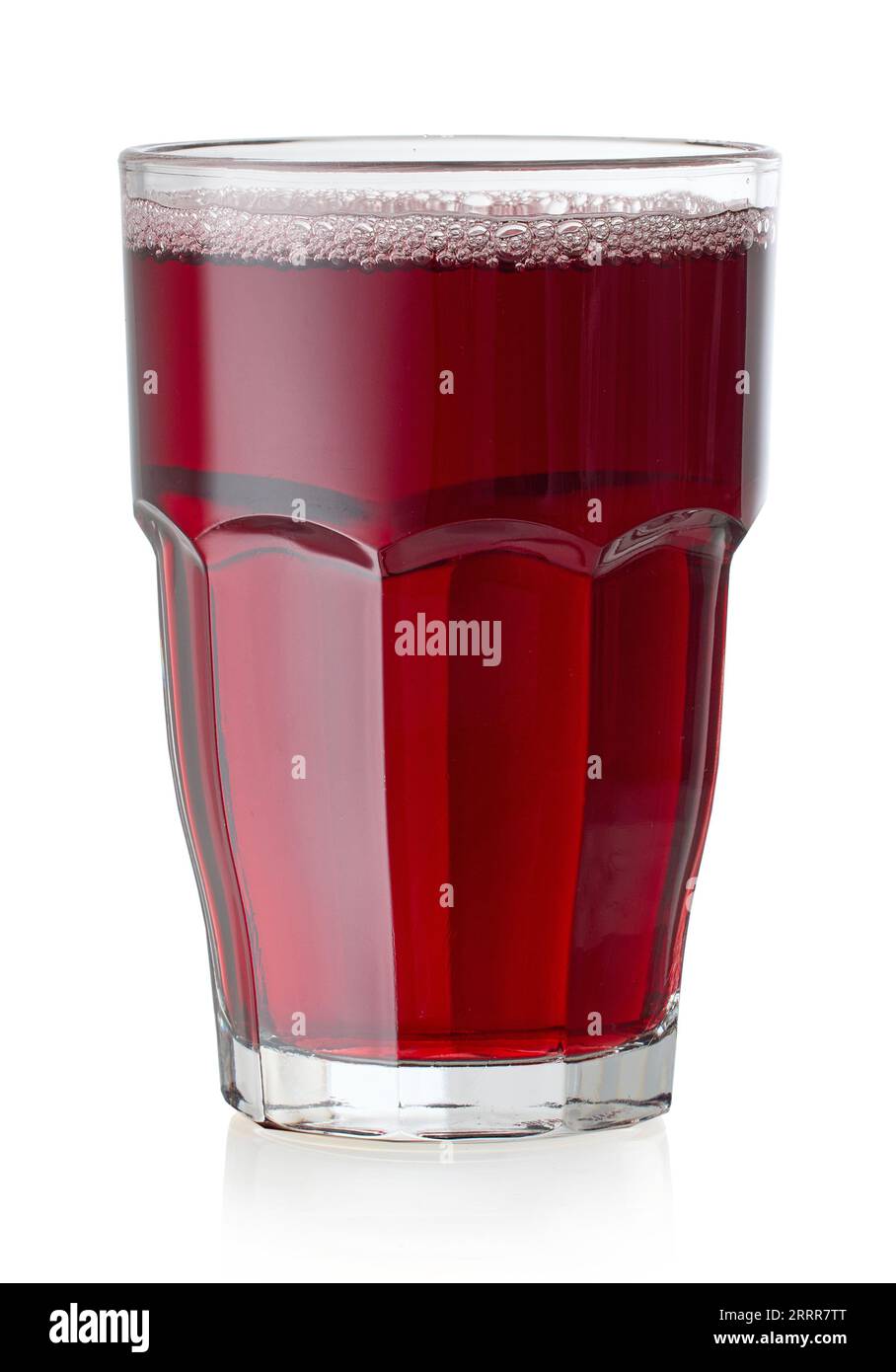 glass of red grape juice isolated on white background Stock Photo