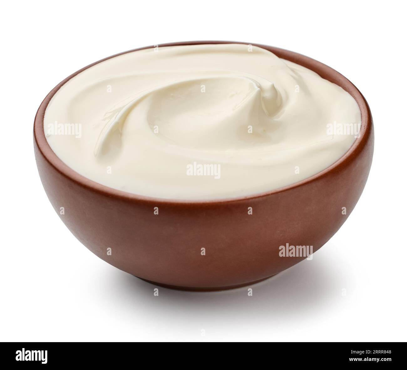 sour cream yogurt in bowl isolated on white background Stock Photo Alamy