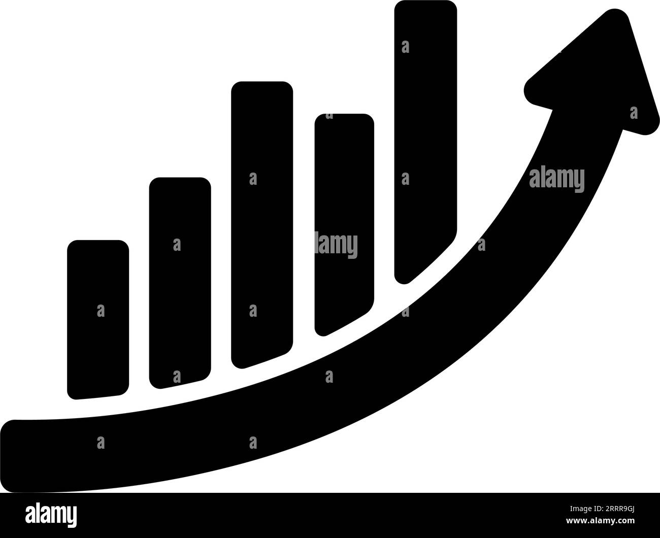 Growth chart (business growth) vector icon illustration Stock Vector