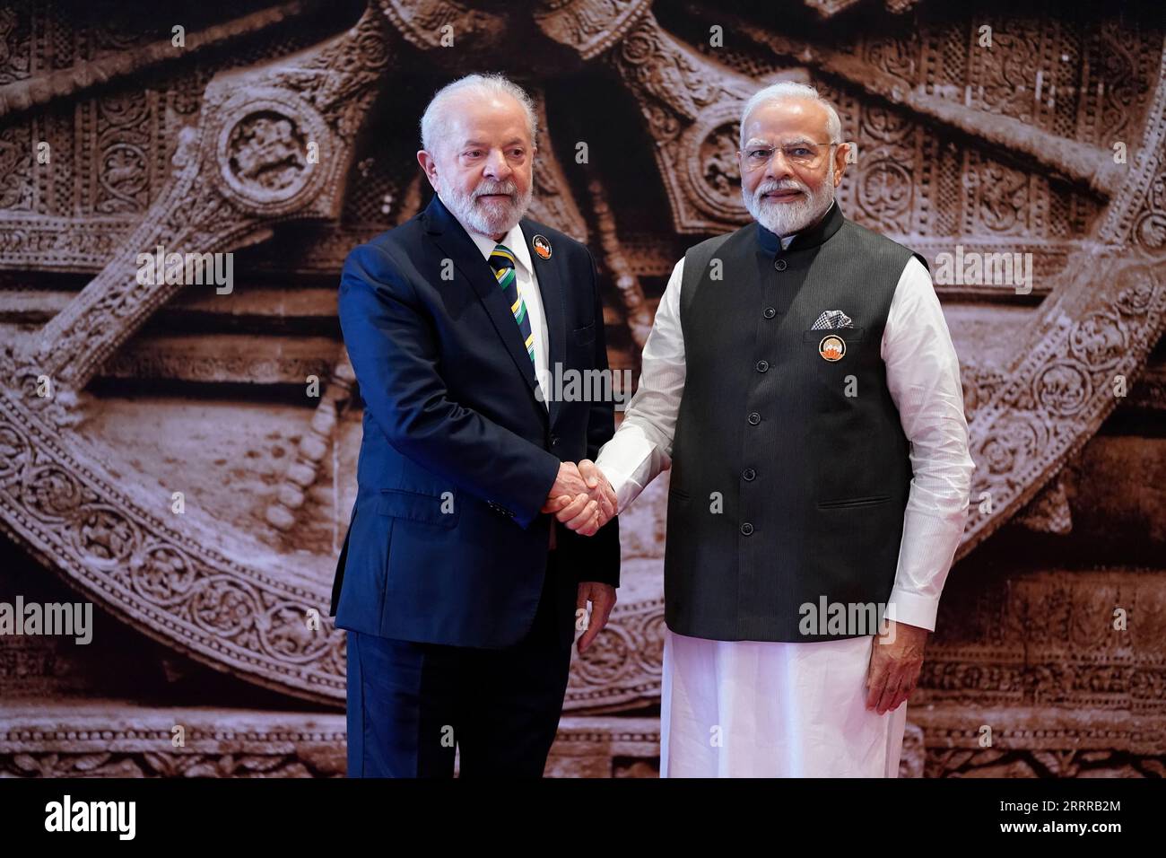 Indian Prime Minister Narendra Modi, right, shakes hand with Brazil ...