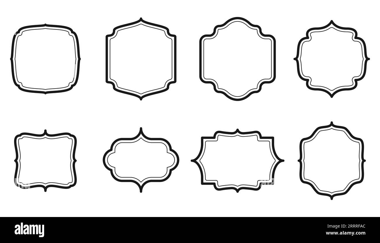 Vintage frame decorative empty set Stock Vector Image & Art - Alamy