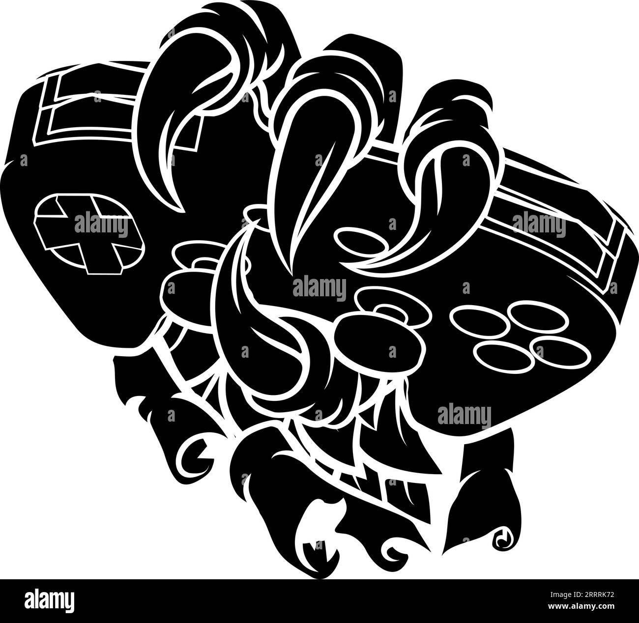 Ripping Gamer Claw Talon Video Game Controller Stock Vector Image & Art
