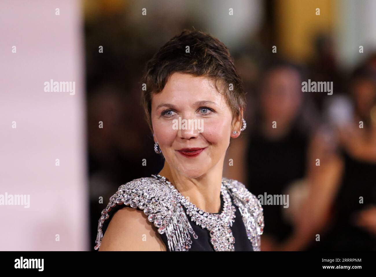 Italy, Lido di Venezia, September 08, 2023: Maggie Gyllenhaal attends a red carpet for the movie 'Memory' at the 80th Venice International Film Festival on September 08, 2023 in Venice, Italy.    Photo © Ottavia Da Re/Sintesi/Alamy Live News Stock Photo