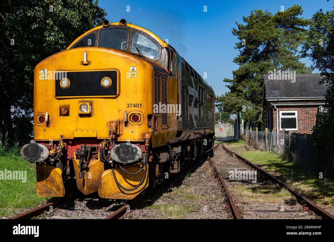 Class 37 English electric locomotive Stock Photo - Alamy